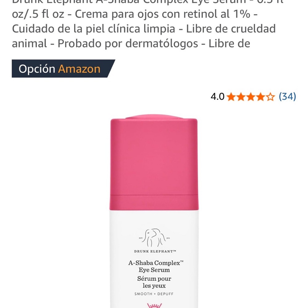 Drunk Elephant A-Shaba Complex™ Eye Serum - Pink and White